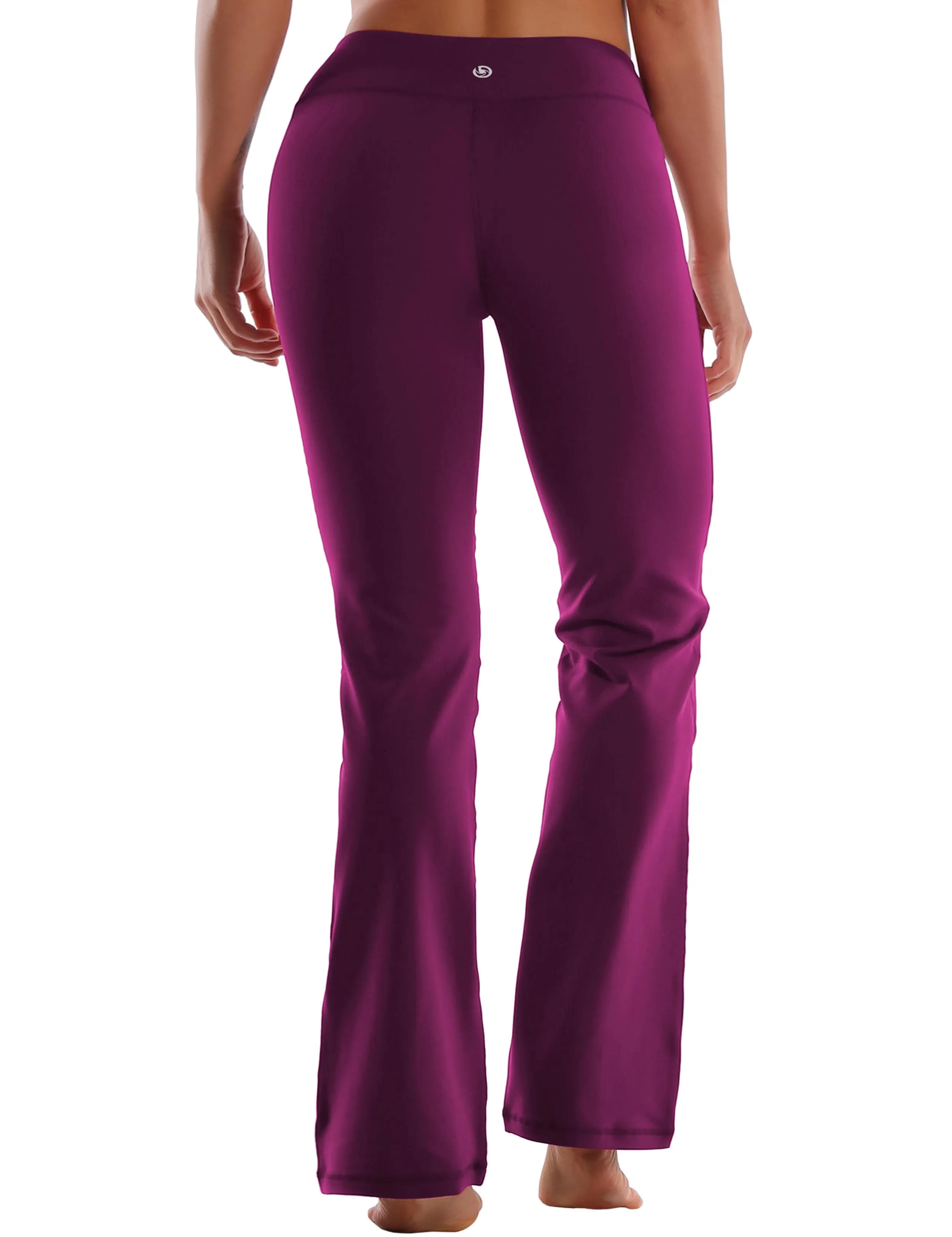 29" 31" 33" 35" Cotton Nylon Bootcut Leggings plum