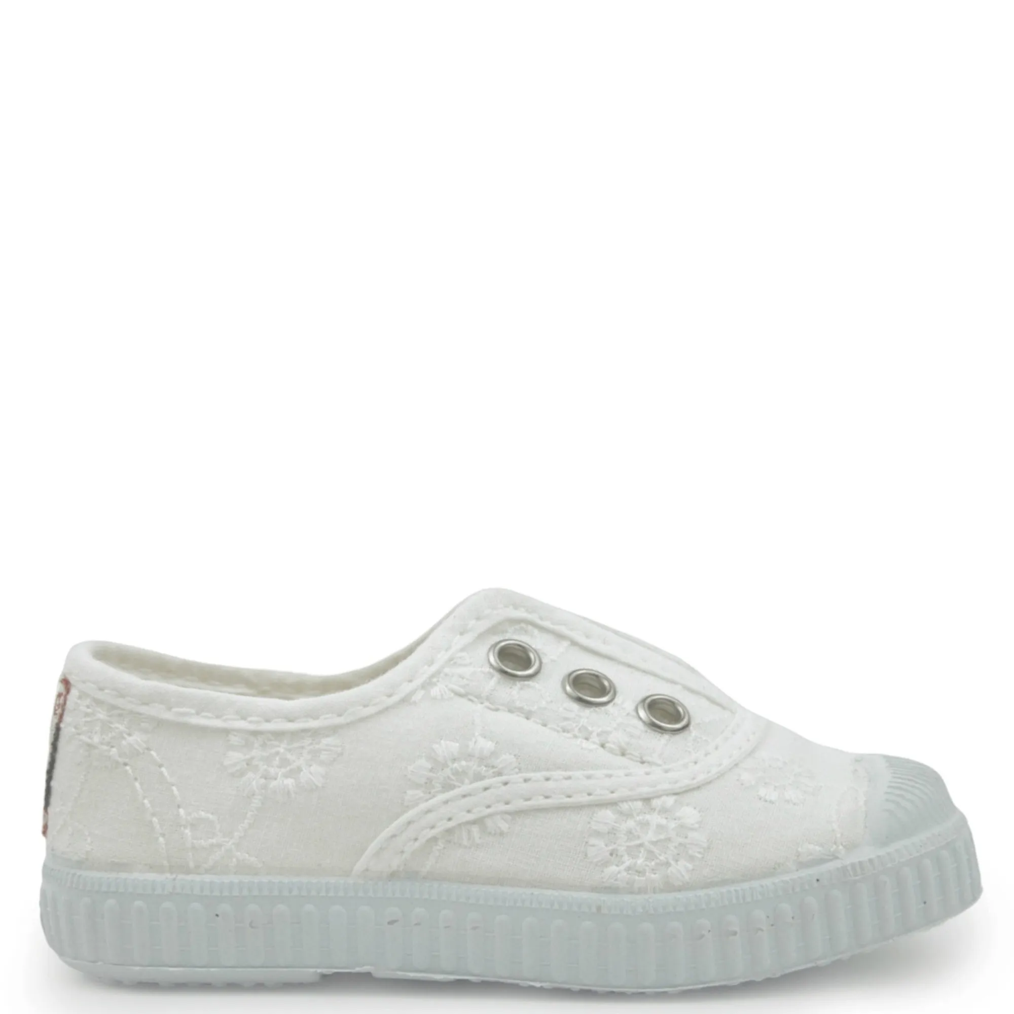 (70998-05) Cienta slip-ons - white flowers