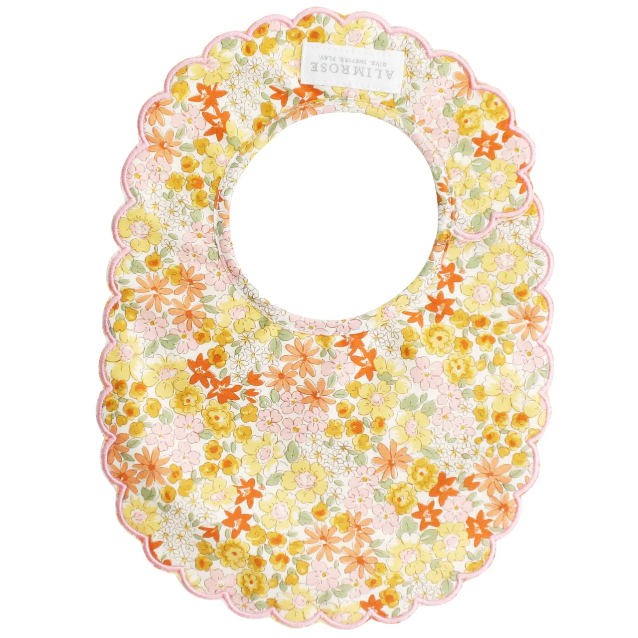 Alimrose Scallop Edge Bib - Sweet Marigold