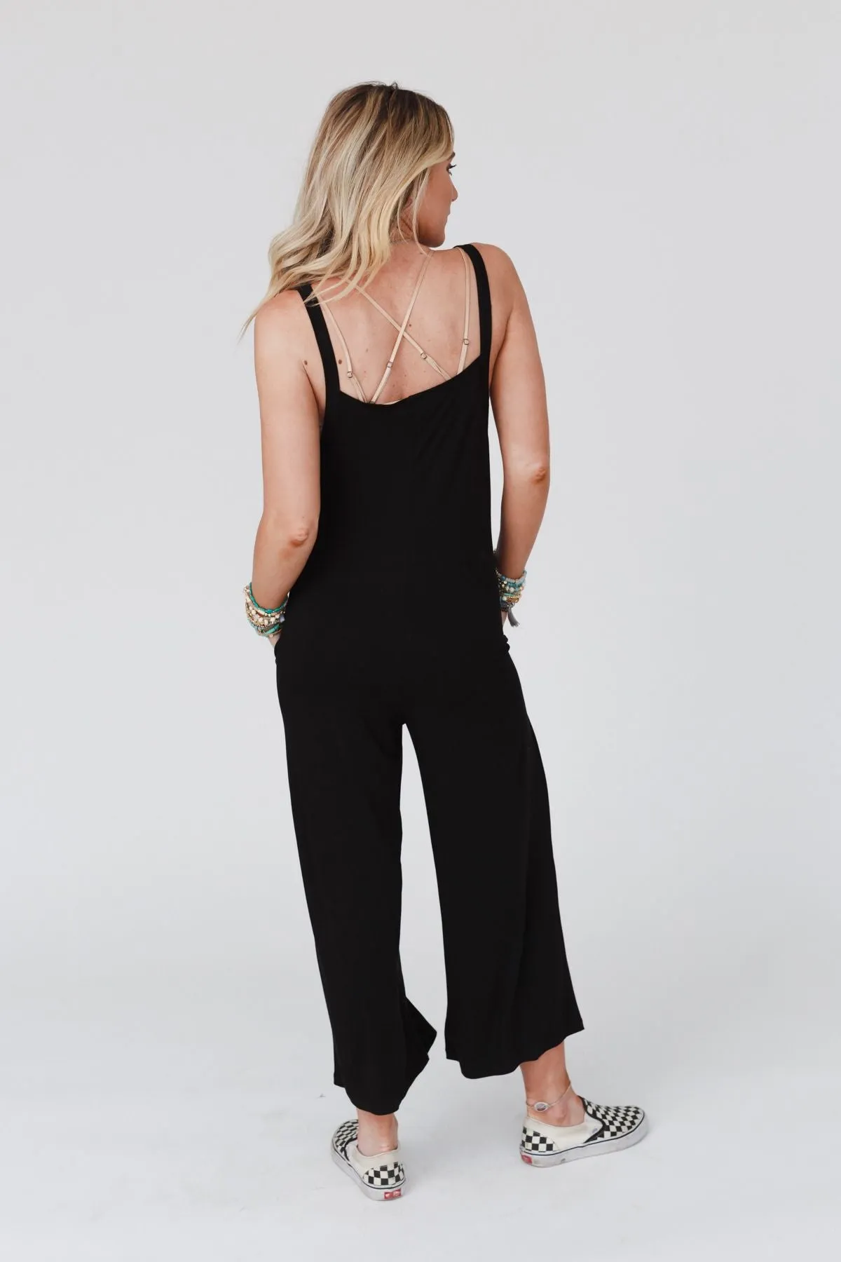 All My Soul Pocketed Jumpsuit - Black