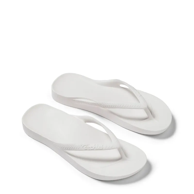 ARCH SUPPORT THONGS - WHITE