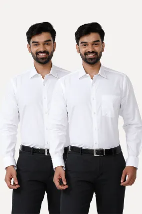 Arrow - 100% Cotton White Shirt Pack Of 2 Combo For Men | Uathayam