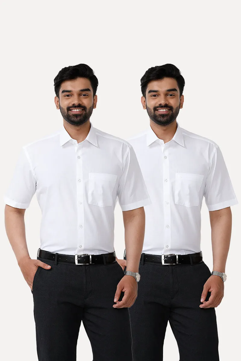 Arrow - 100% Cotton White Shirt Pack Of 2 Combo For Men | Uathayam