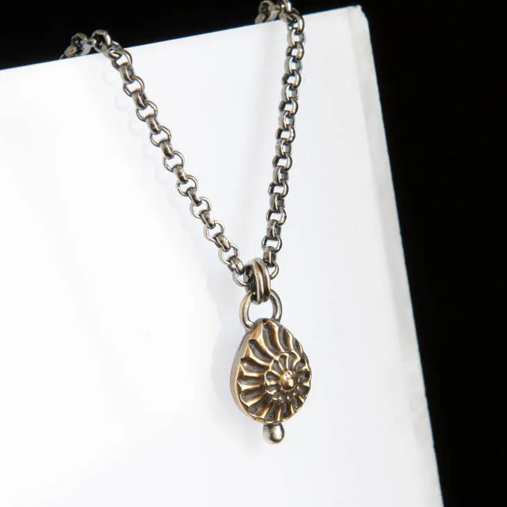 Brass Whorl Necklace