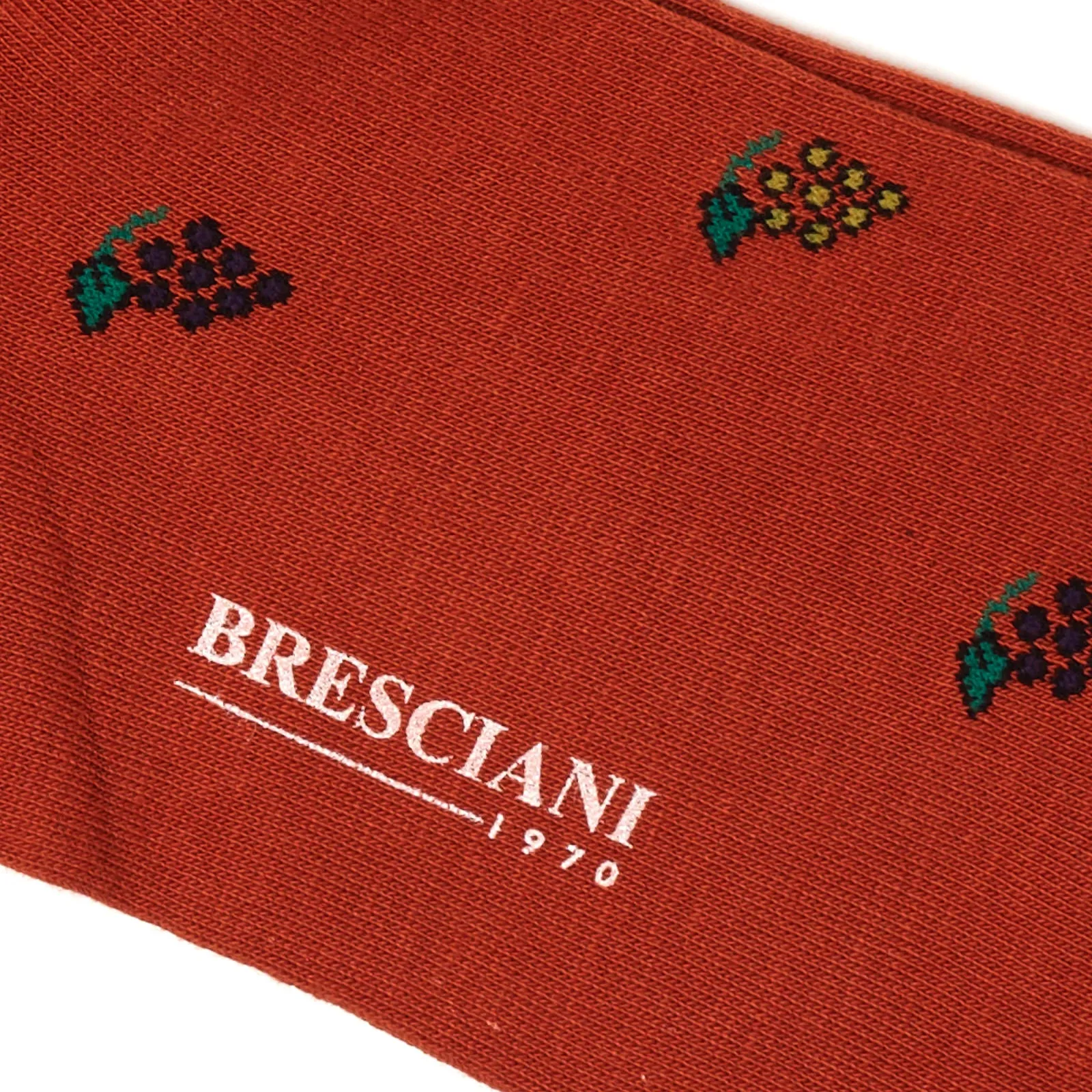 BRESCIANI Cotton Small Design Mid Calf Length Socks US M-L