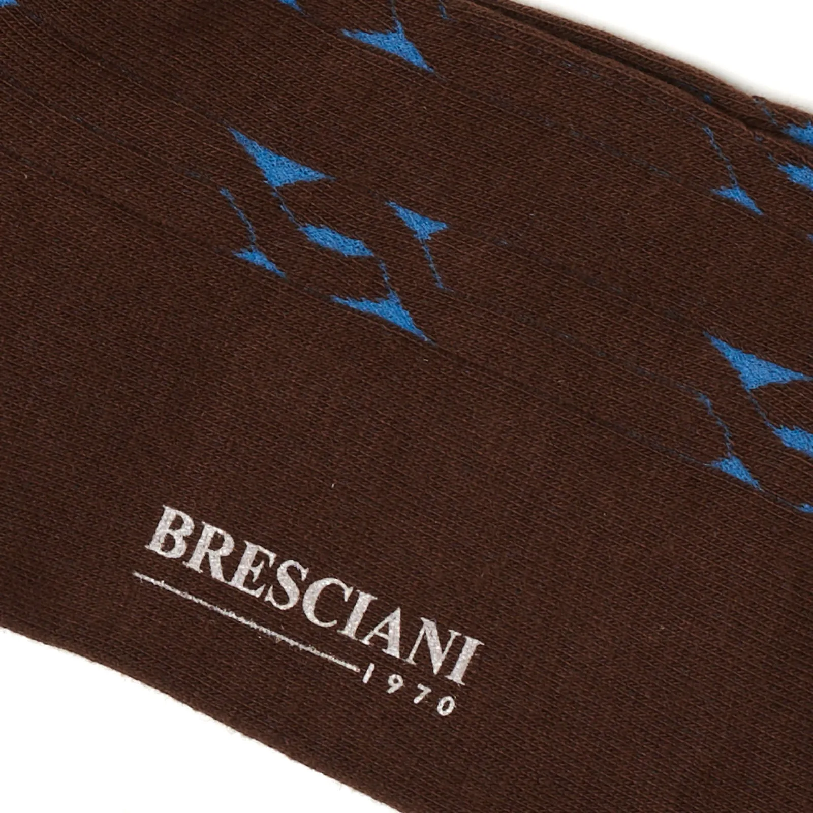 BRESCIANI Cotton Small Design Mid Calf Length Socks US M-L