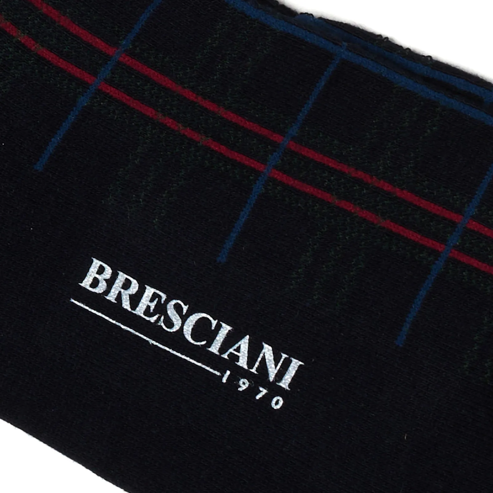 BRESCIANI Cotton Small Design Mid Calf Length Socks US M-L