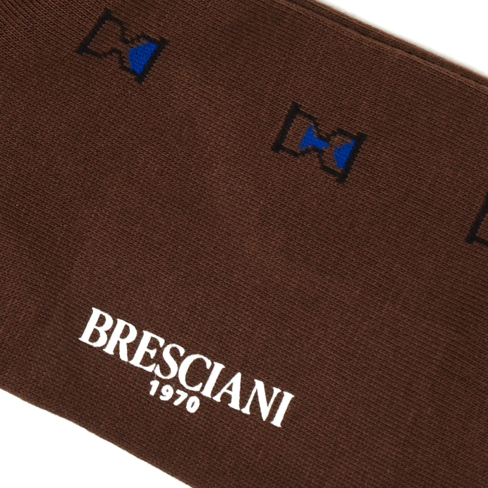 BRESCIANI Cotton Small Design Mid Calf Length Socks US M-L