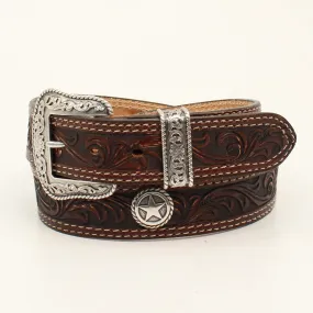 BROWN TOOLED SAN ANTONIO NOCONA BELT