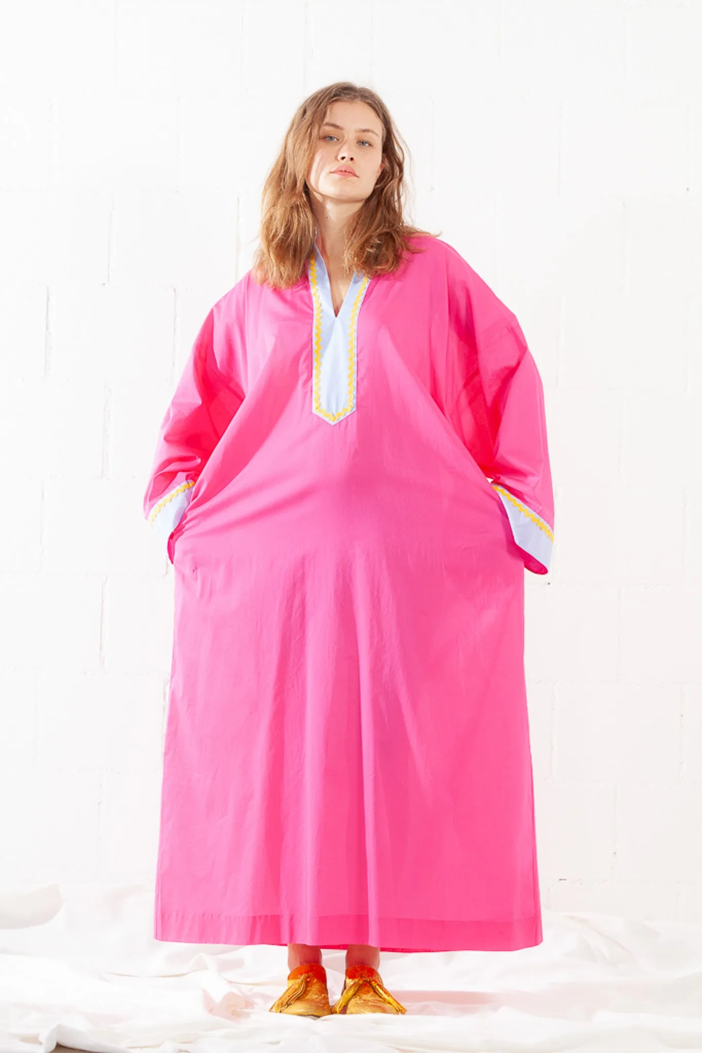 ByAdushka Al Khobar Cotton Pink Magenta Dress - Byadushka