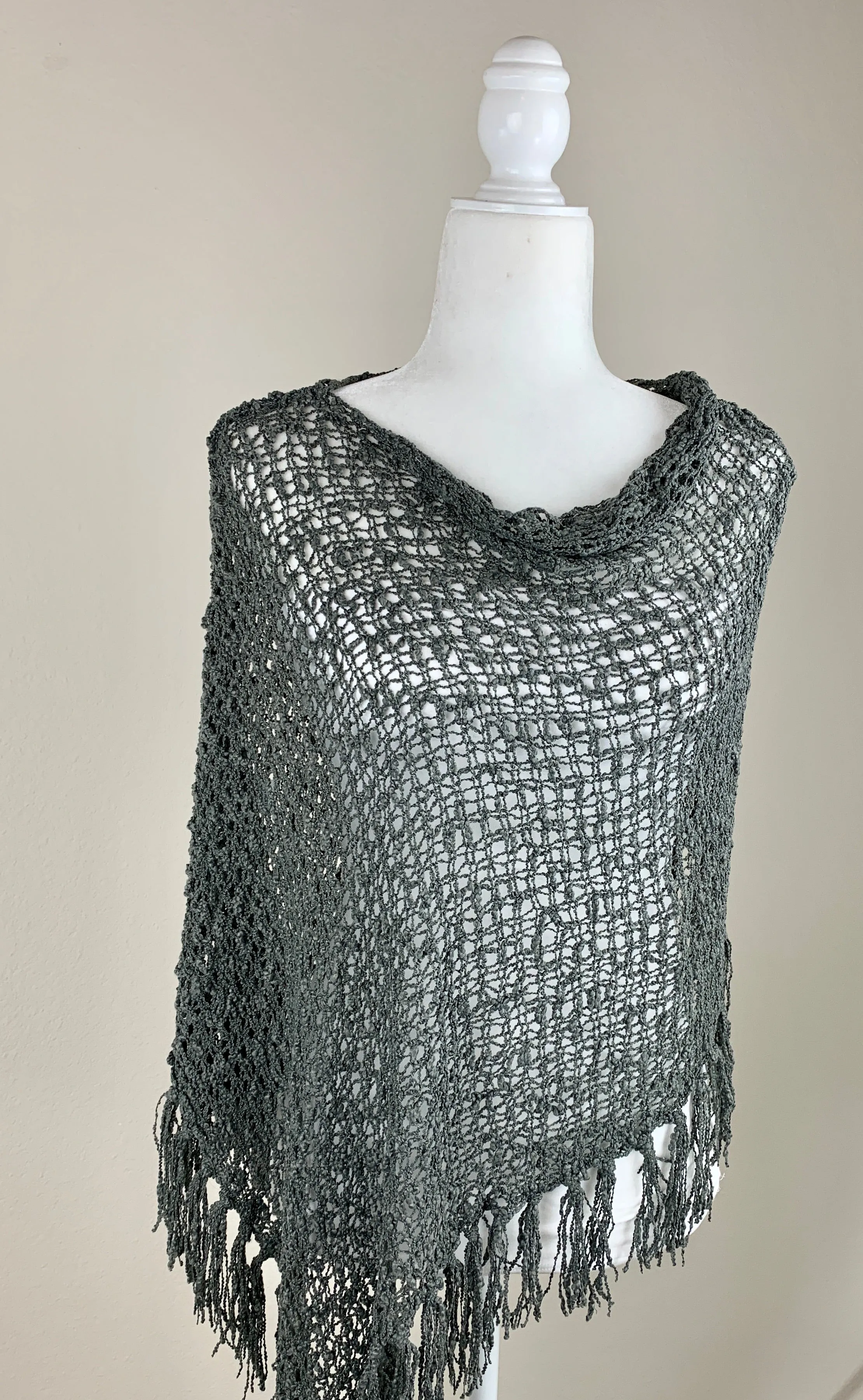 Charcoal Popcorn Poncho