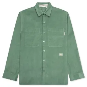 Corduroy Studio Work Shirt - Aventurine Green