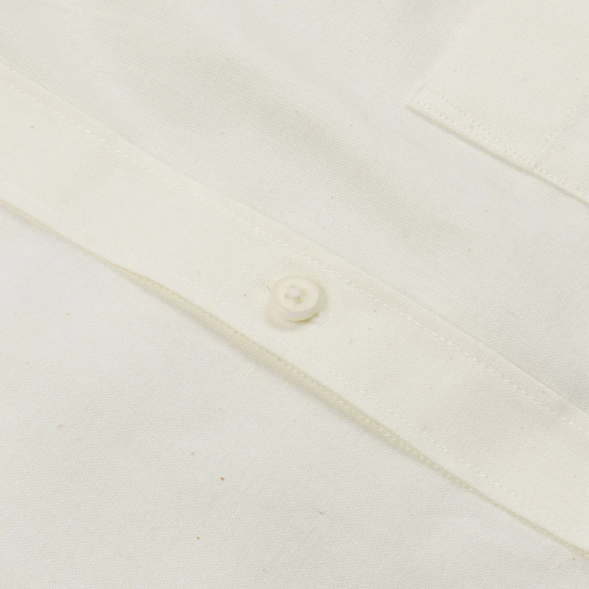 De Bonne Facture - Cotton Canvas Essential Pocket Shirt - Ecru