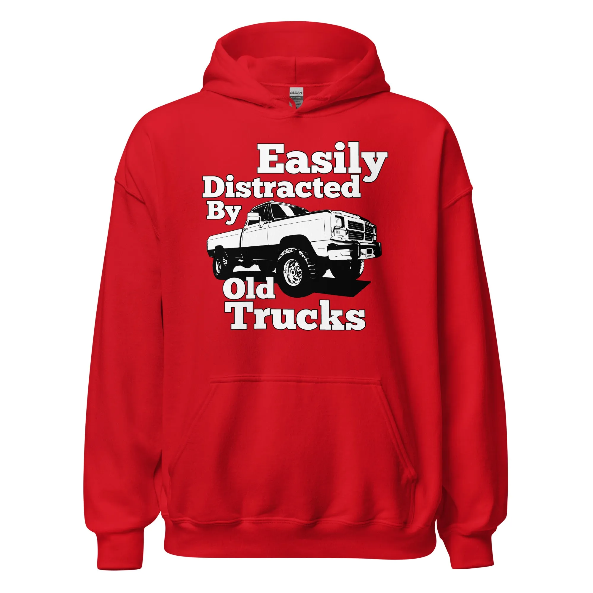 First Gen Truck Hoodie Sweatshirt - Easily Distracted By Old Trucks