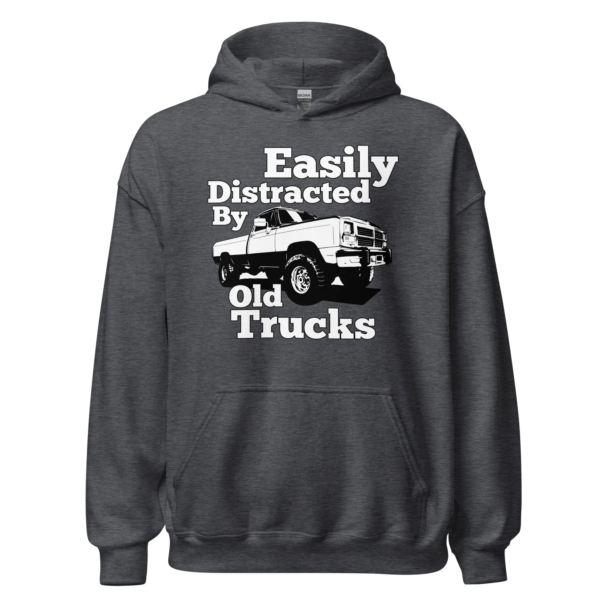 First Gen Truck Hoodie Sweatshirt - Easily Distracted By Old Trucks