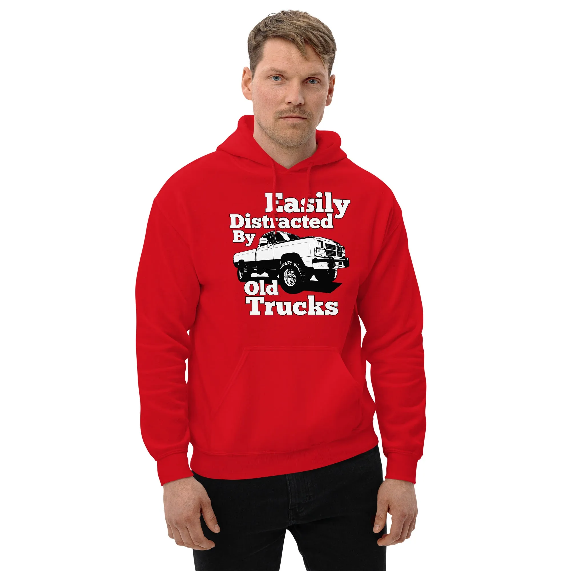 First Gen Truck Hoodie Sweatshirt - Easily Distracted By Old Trucks