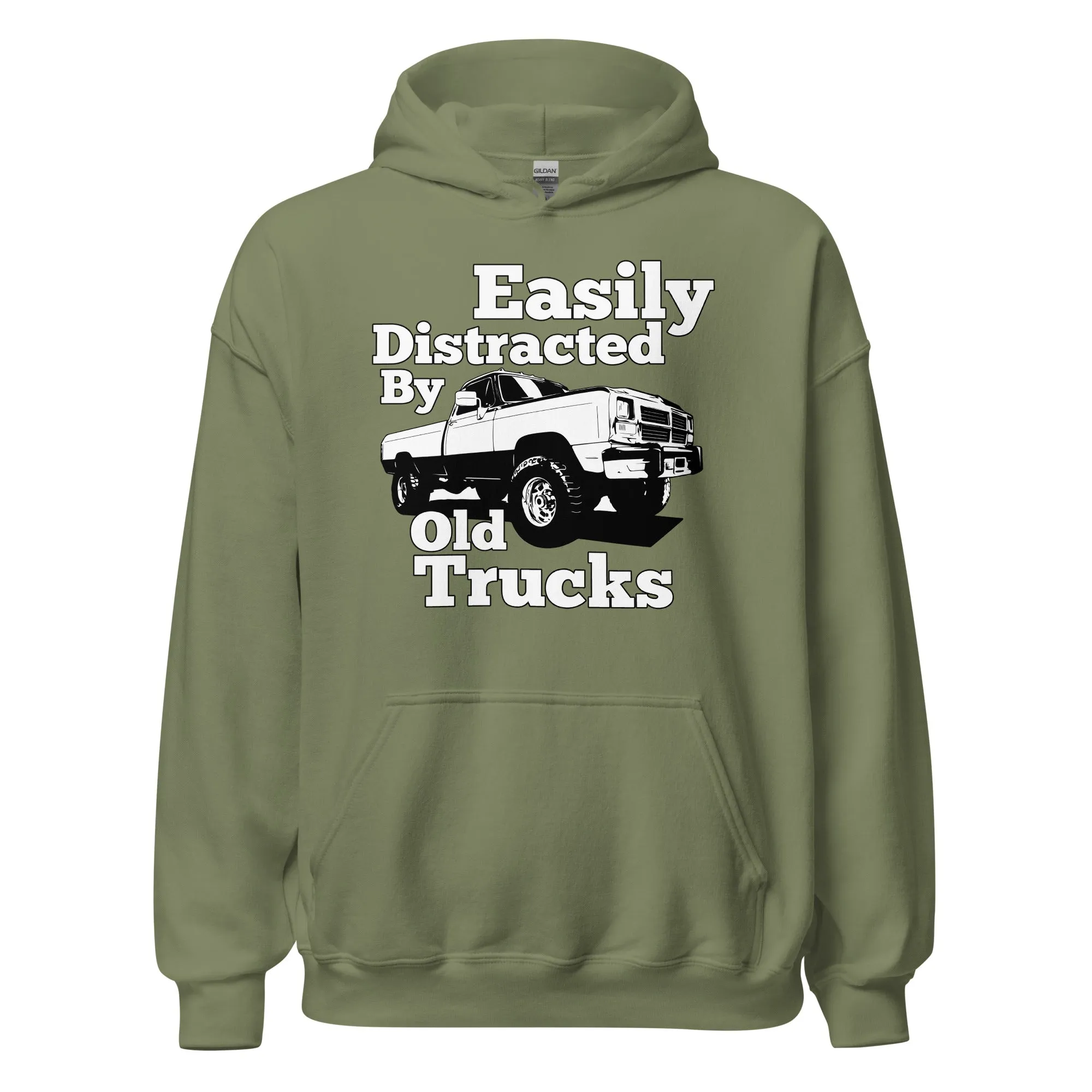 First Gen Truck Hoodie Sweatshirt - Easily Distracted By Old Trucks