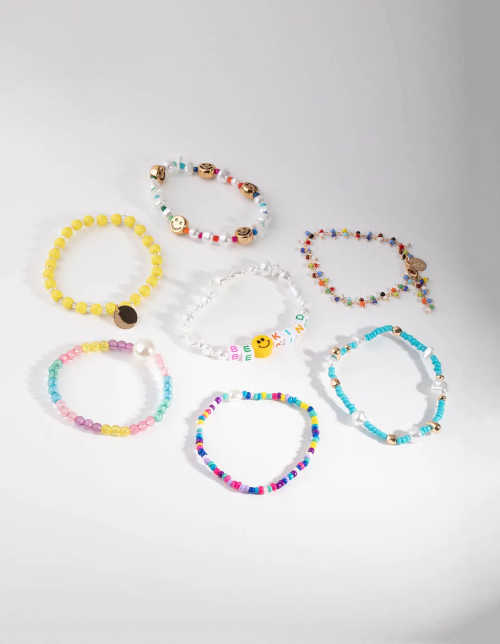 Gold Be Kind 7-Pack Bracelets