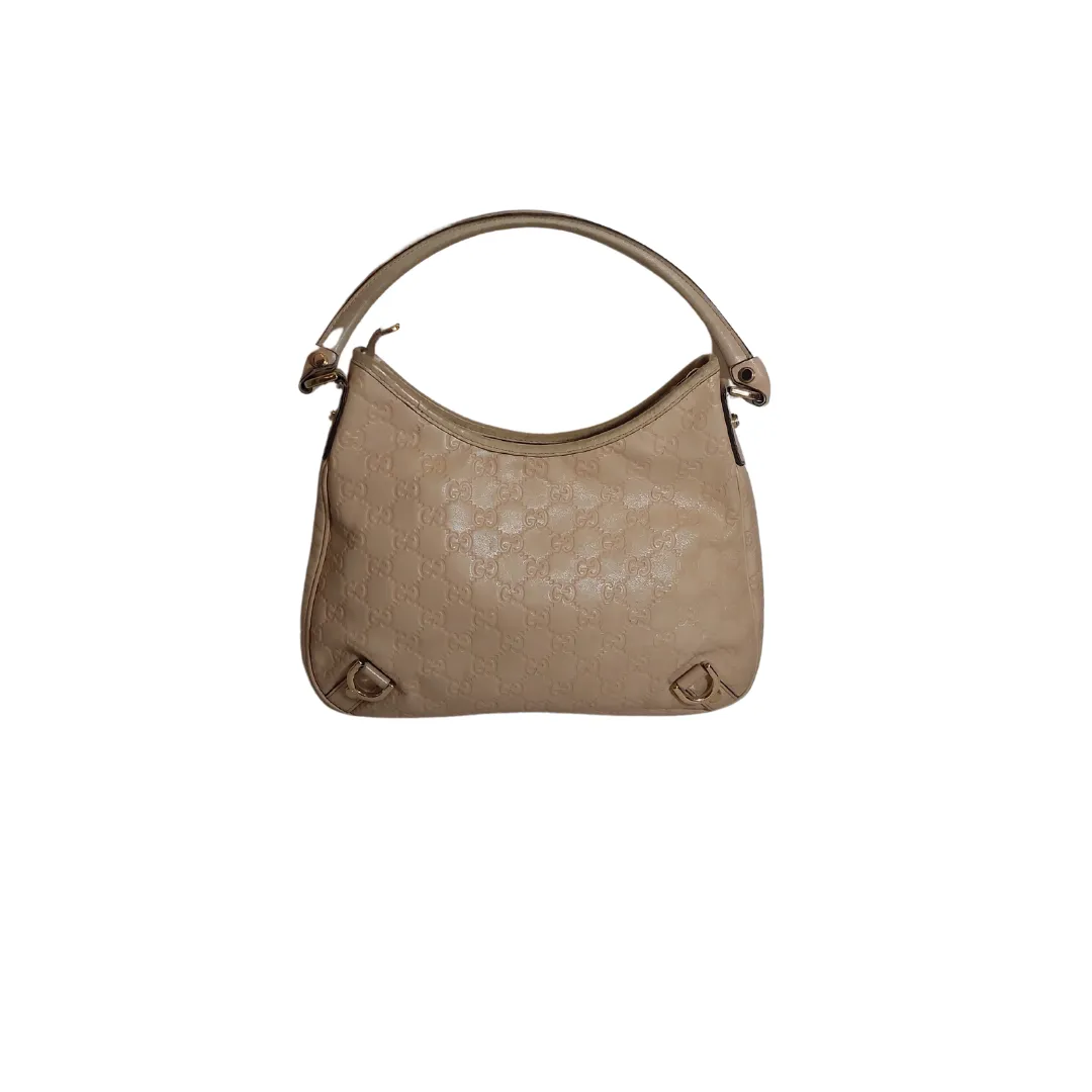 Gucci Beige Leather Abbey D-Ring Shoulder Bag | Pre Loved |