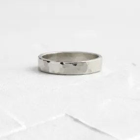 Hammered Band, 4mm, Size 8 - In Stock