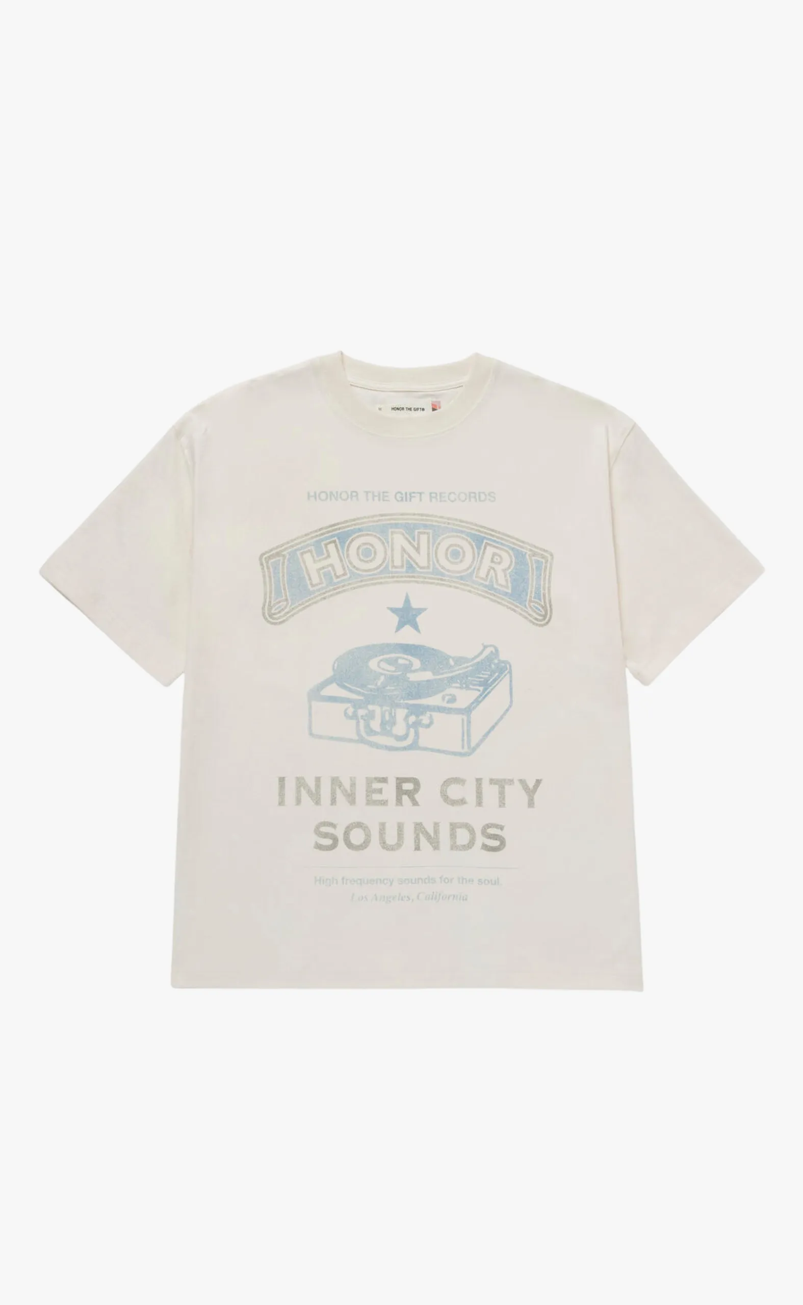 HONOR RECORDS CREAM T-SHIRT