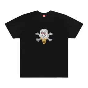 Icecream Cherry Face SS Knit (Black)