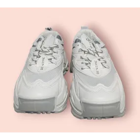 INSTOCK- WHITE SNEAKERS HEIGHTENED FOR MEN/ WOMEN