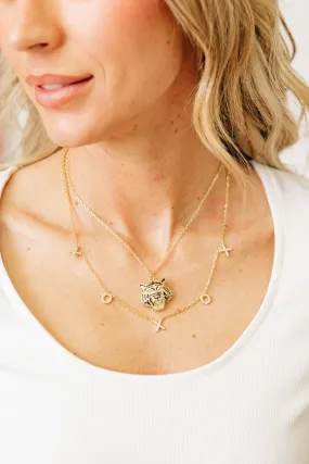 Ivy Exclusive - On the Prowl XOXO Tiger Double  Layer Necklaces