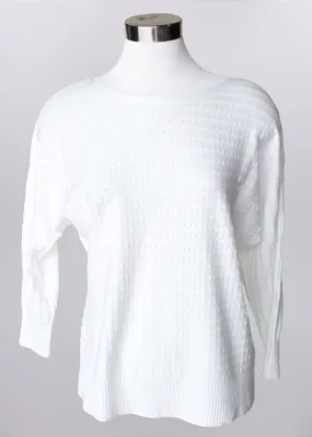 'Keren Hart' Women's Pullover Sweater Knit Top - Eggshell