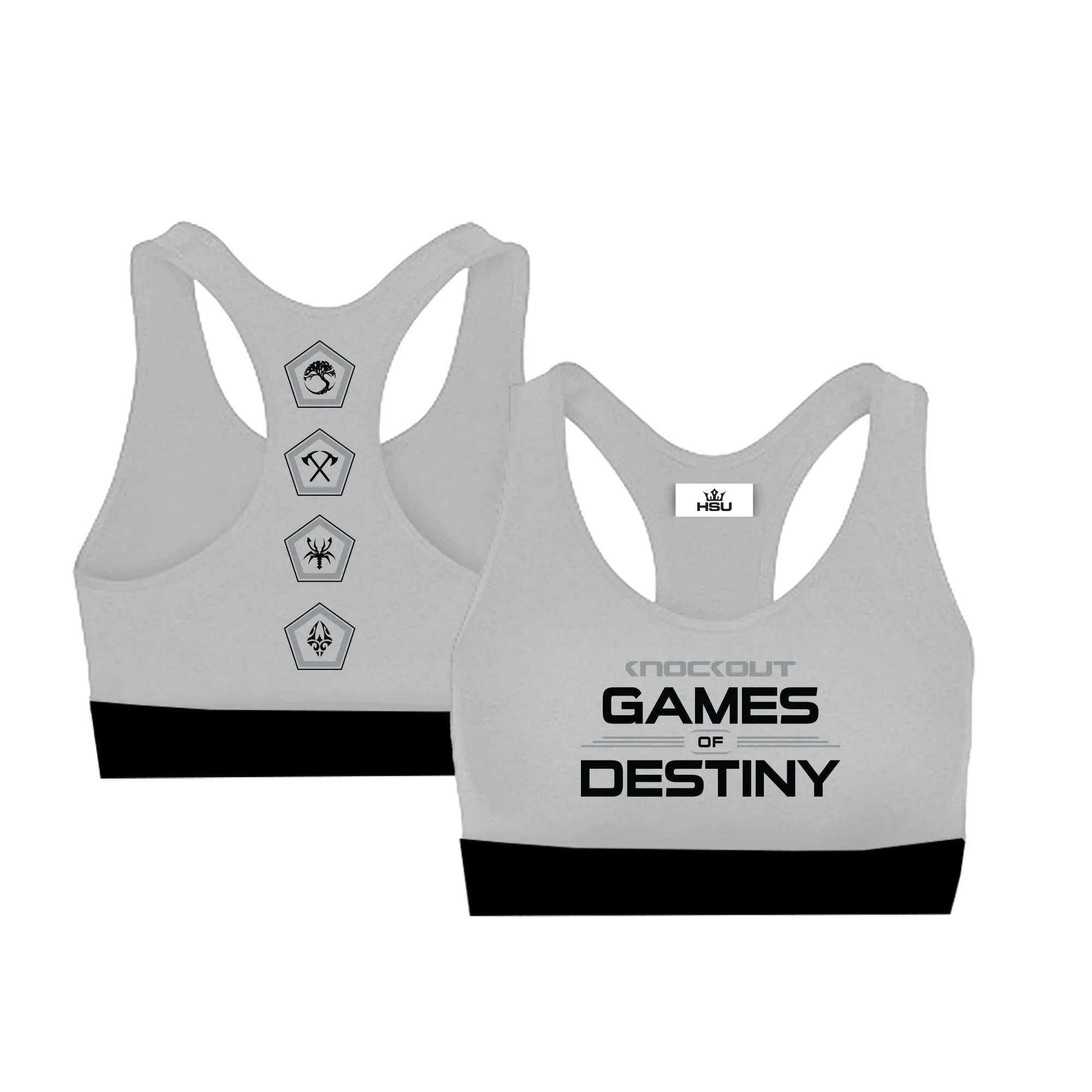 Knockout 2018 Sports Bra x Light Grey