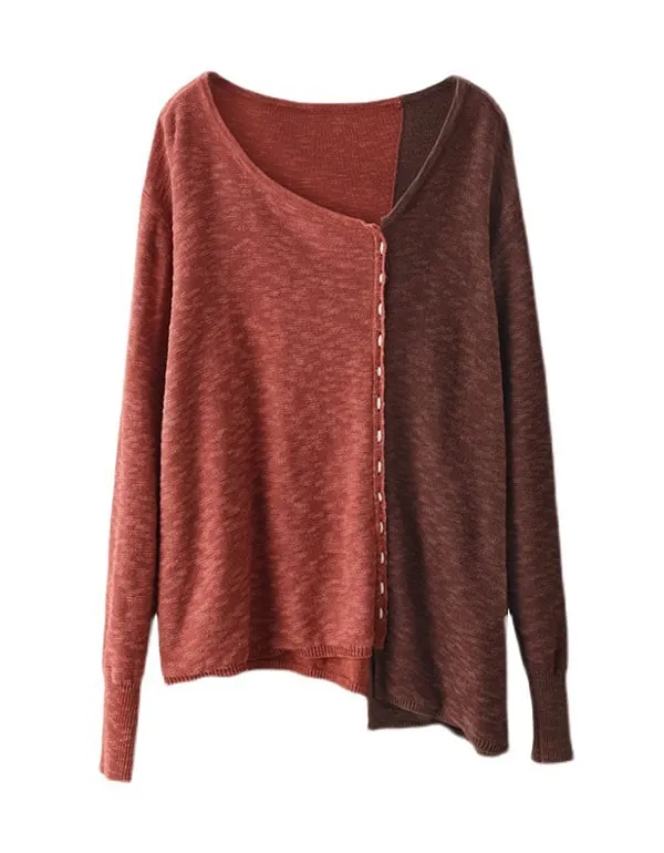 Loose Long-sleeved Knitted Sweater