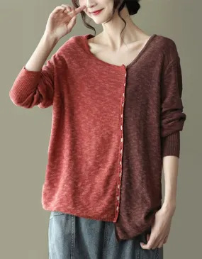 Loose Long-sleeved Knitted Sweater