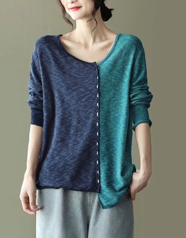 Loose Long-sleeved Knitted Sweater