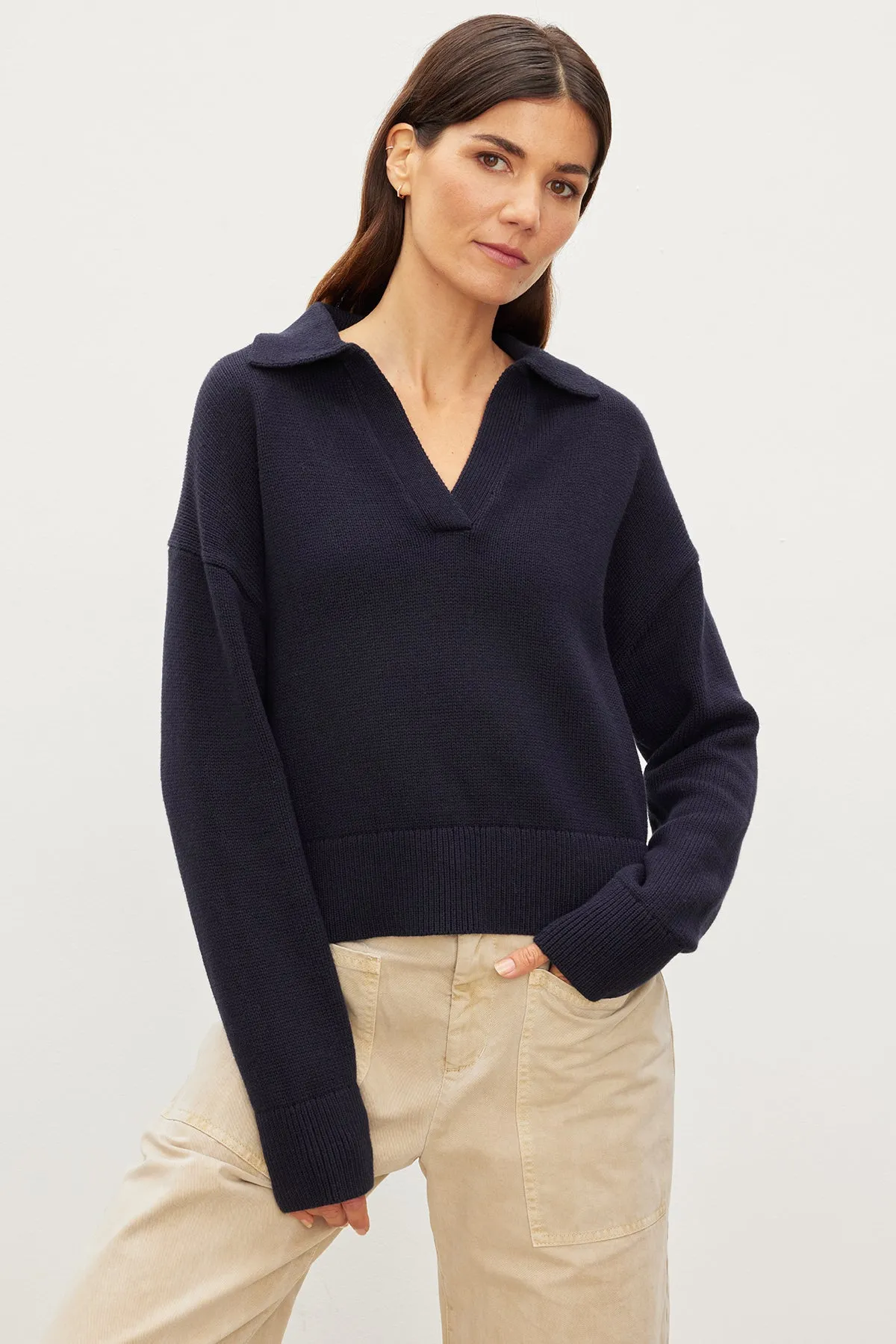 LUCIE POLO SWEATER