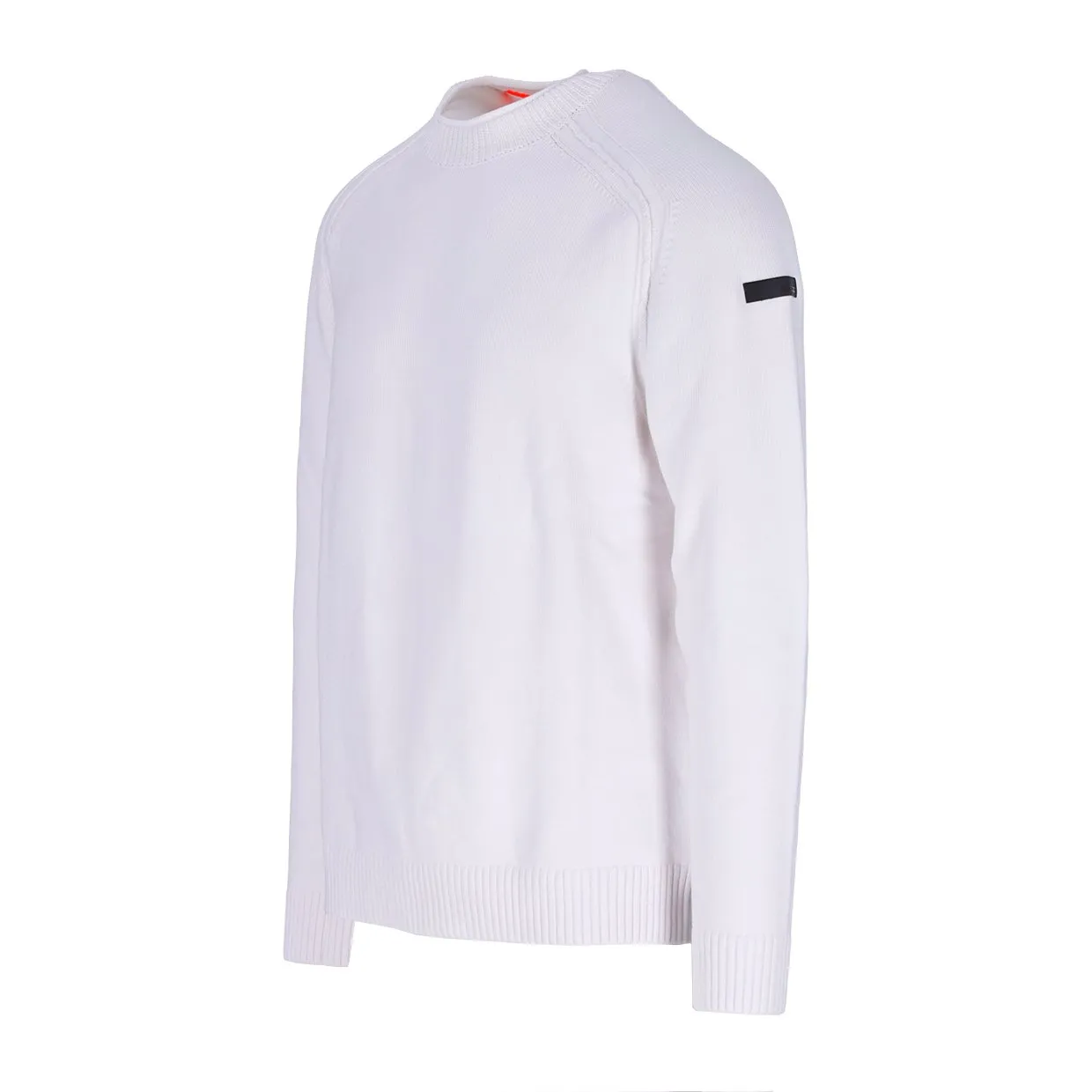 Maglione RRD Knit Cotton Plain Round Bianco