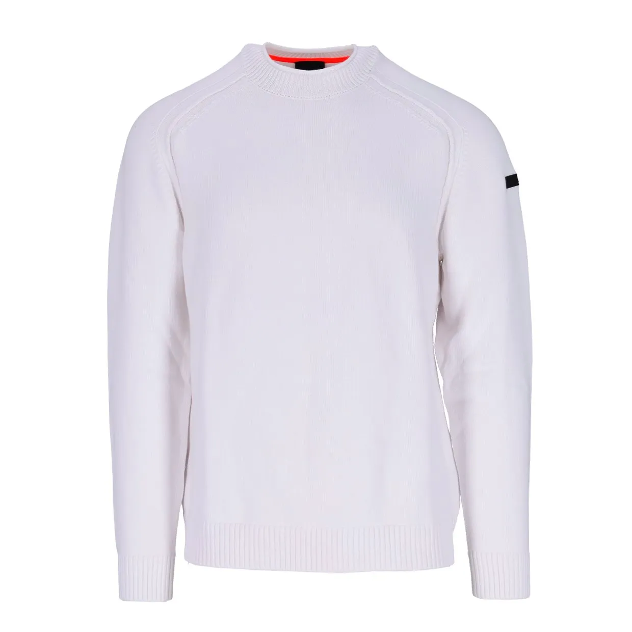 Maglione RRD Knit Cotton Plain Round Bianco