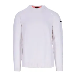 Maglione RRD Knit Cotton Plain Round Bianco