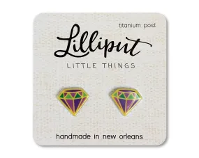 Mardi Gras Diamond Earrings