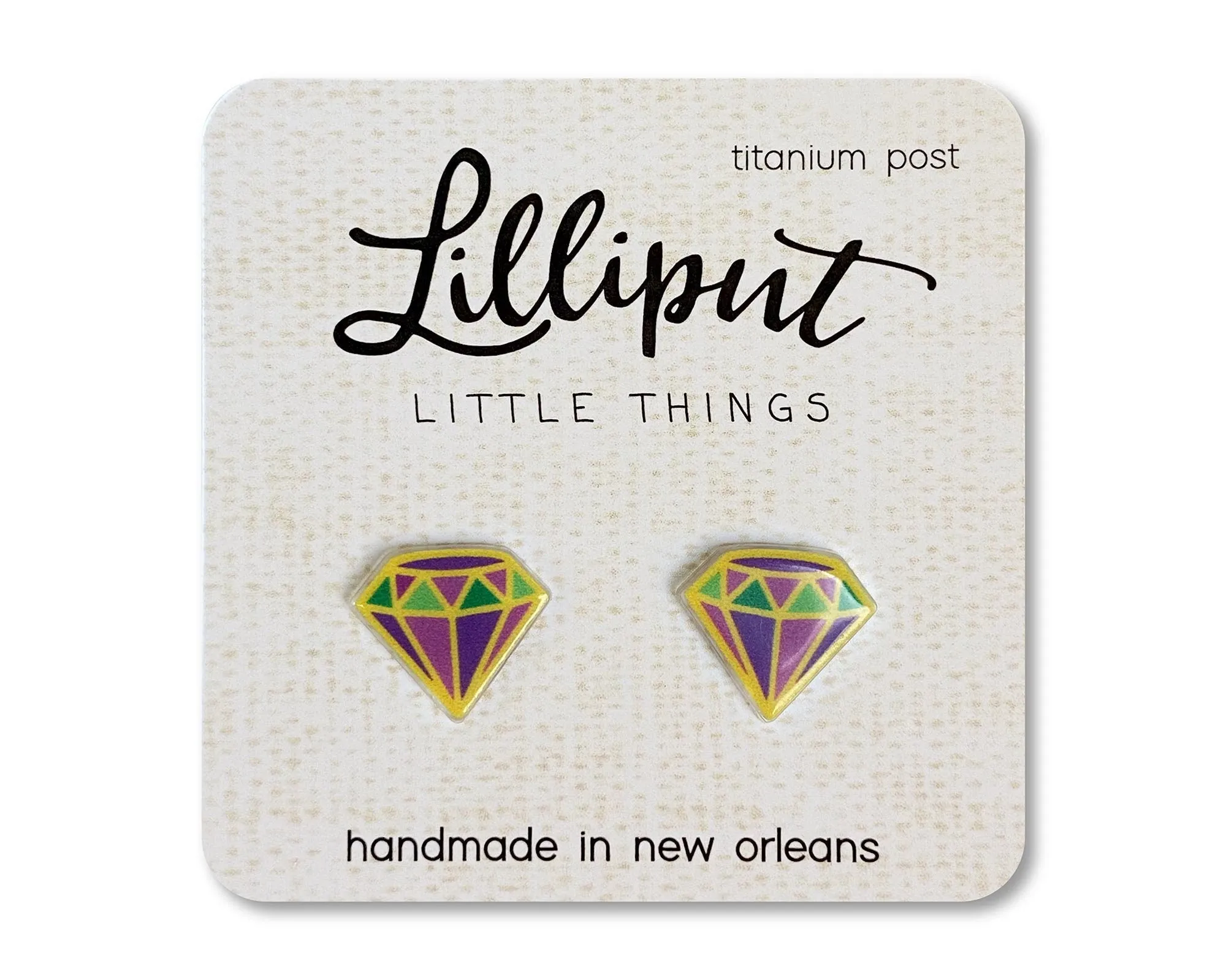 Mardi Gras Diamond Earrings