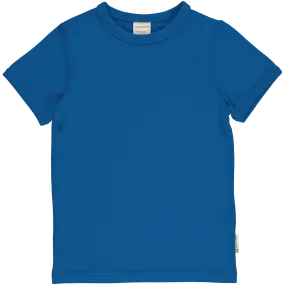 Maxomorra Blue Organic Cotton Short Sleeved Top