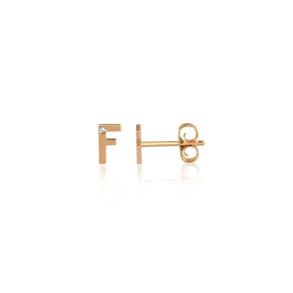 Mini Letter Stud Earrings