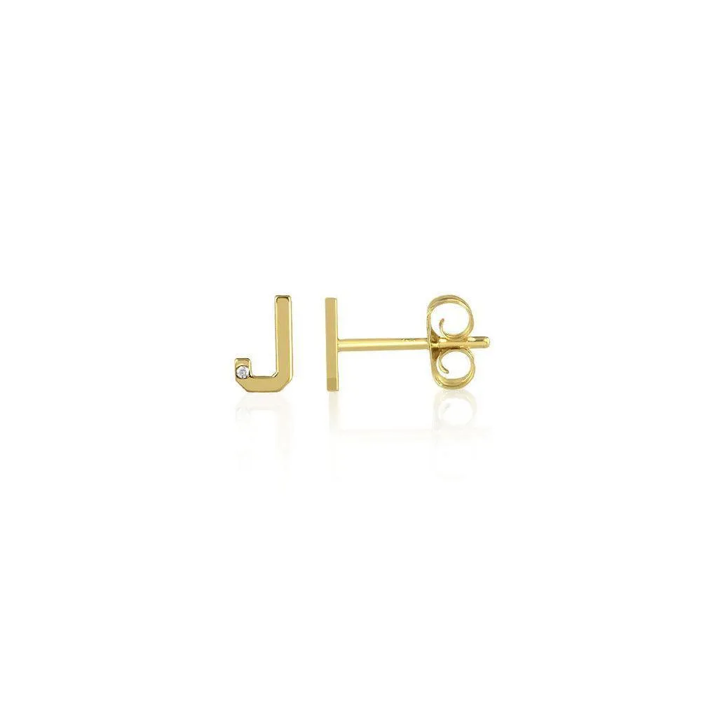 Mini Letter Stud Earrings