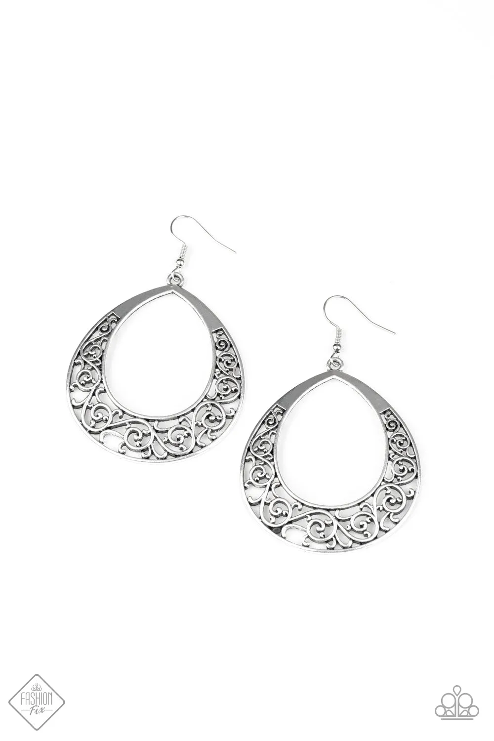 Paparazzi Vineyard Venture Silver Earrings