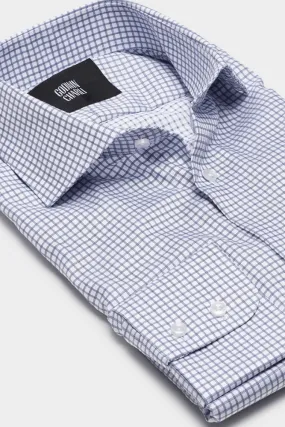 Pilot (BC) Shirt - Navy Fine Check Cotton