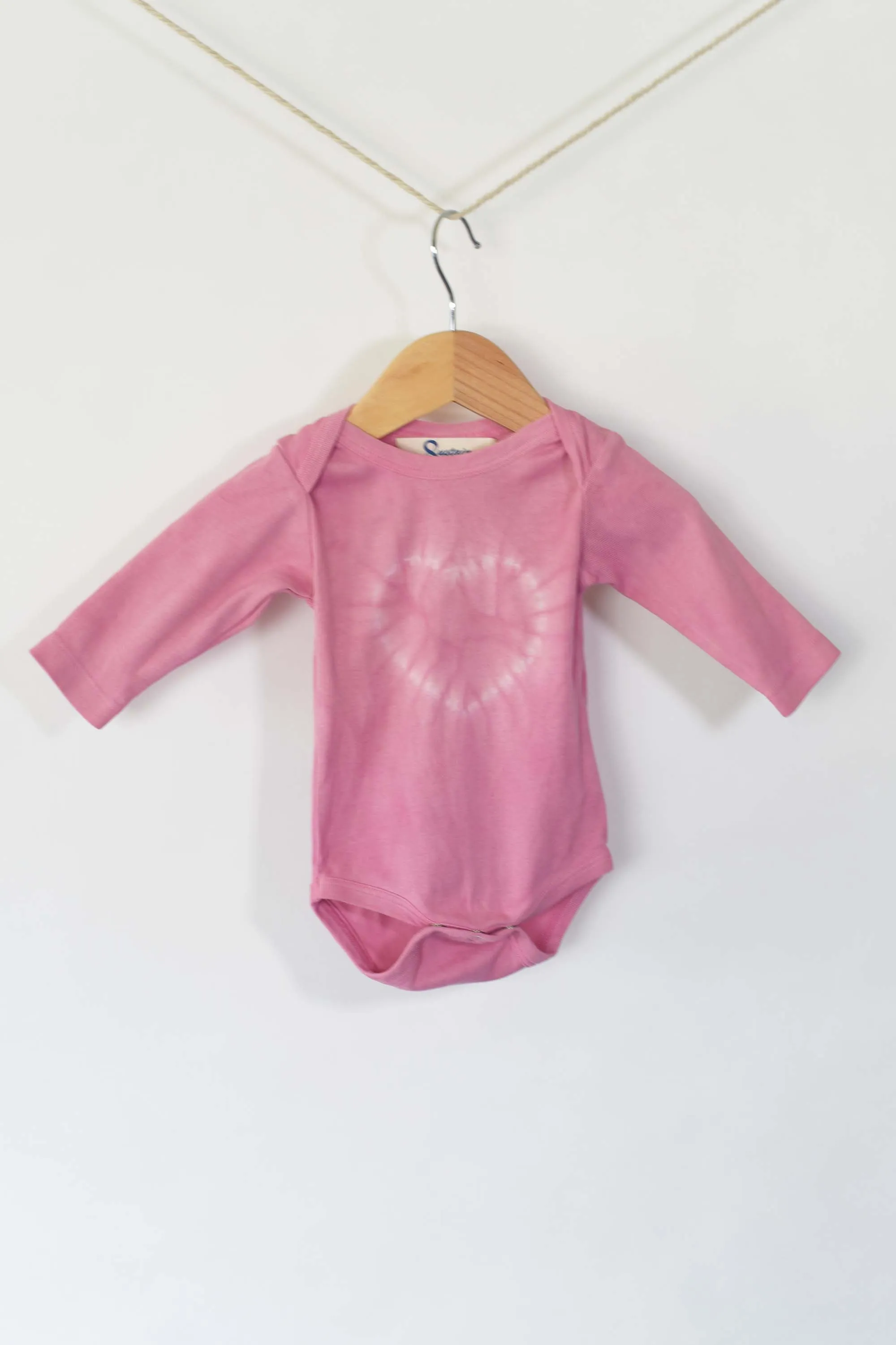 Pink Heart Long Sleeve Onesie