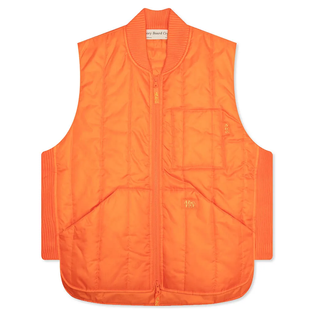 Puffer Vest - Carnelian Orange