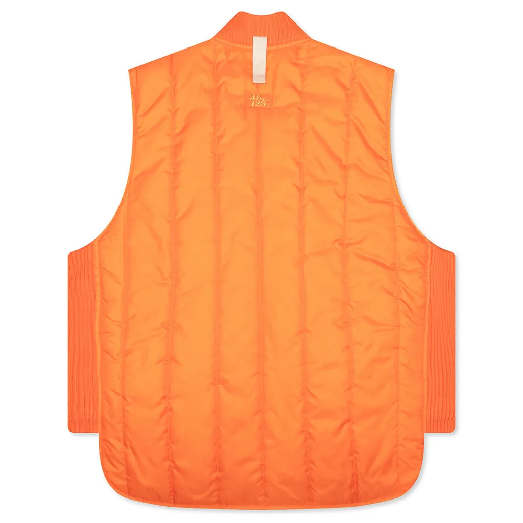 Puffer Vest - Carnelian Orange