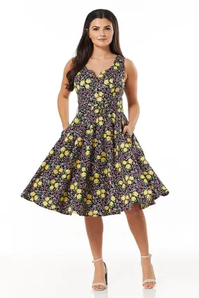 Ria Fit&Flare Floral Midi Swing Dress