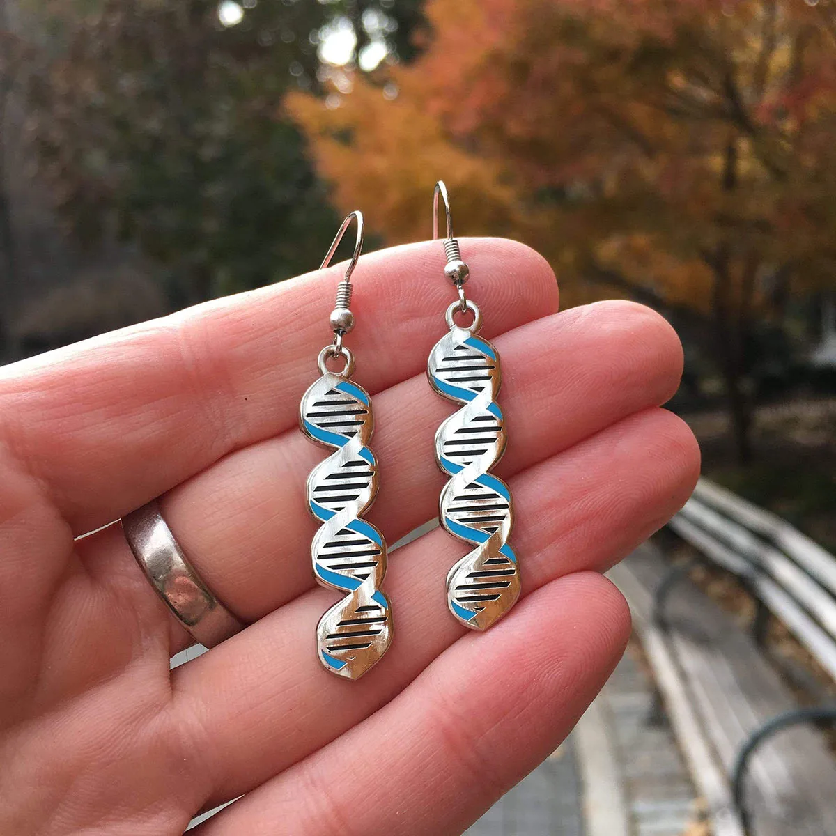 Rosalind Franklin DNA Earrings