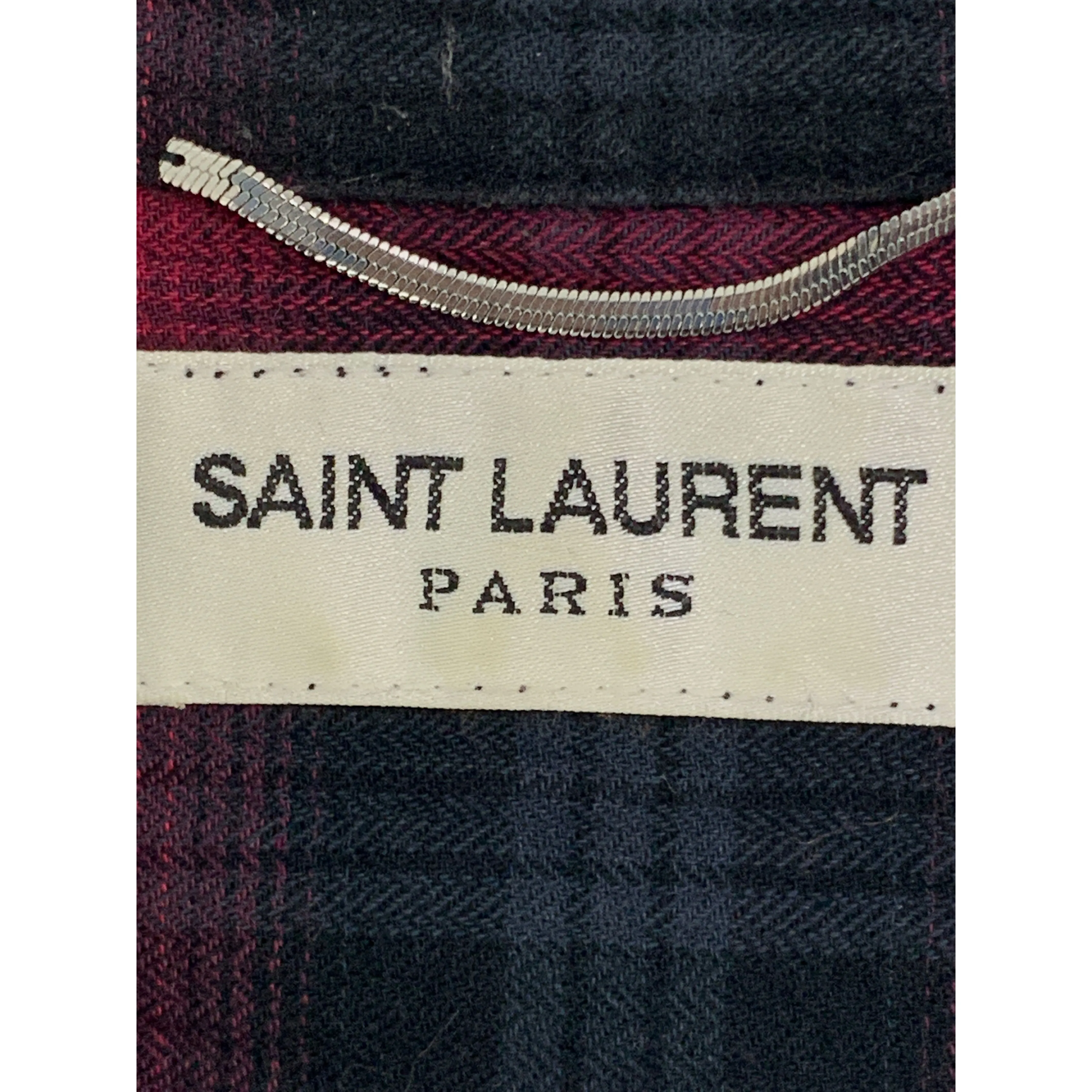 #SAINT LAURENT/LS Shirt/XS/RED/Cotton/Plaid/407723